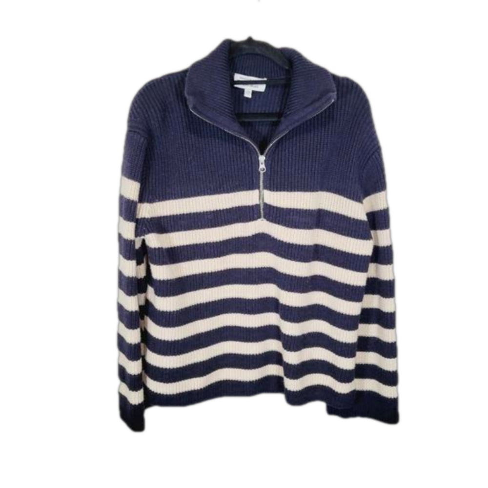 & Other Stories half zip oversized stripe sweater - Picture 3 of 7